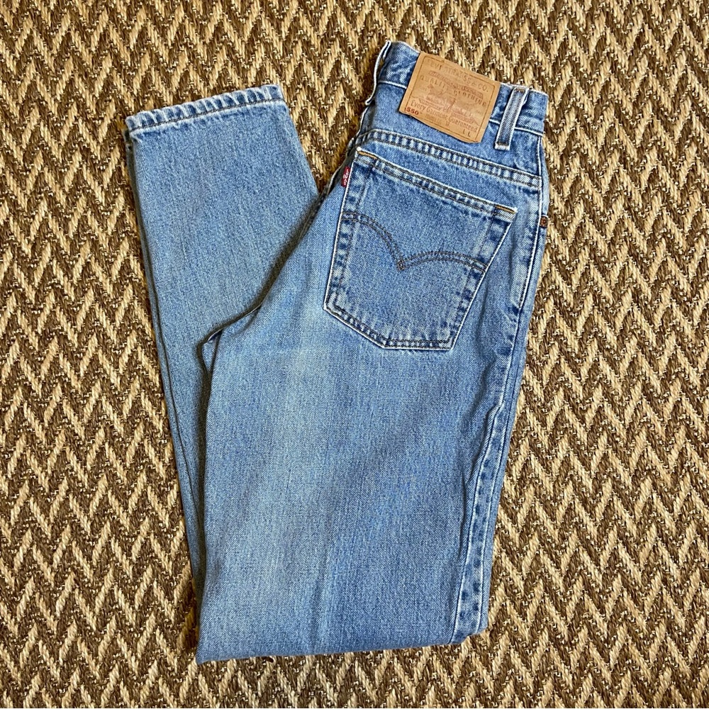 Levi's Light Blue High-Rise Straight Jeans